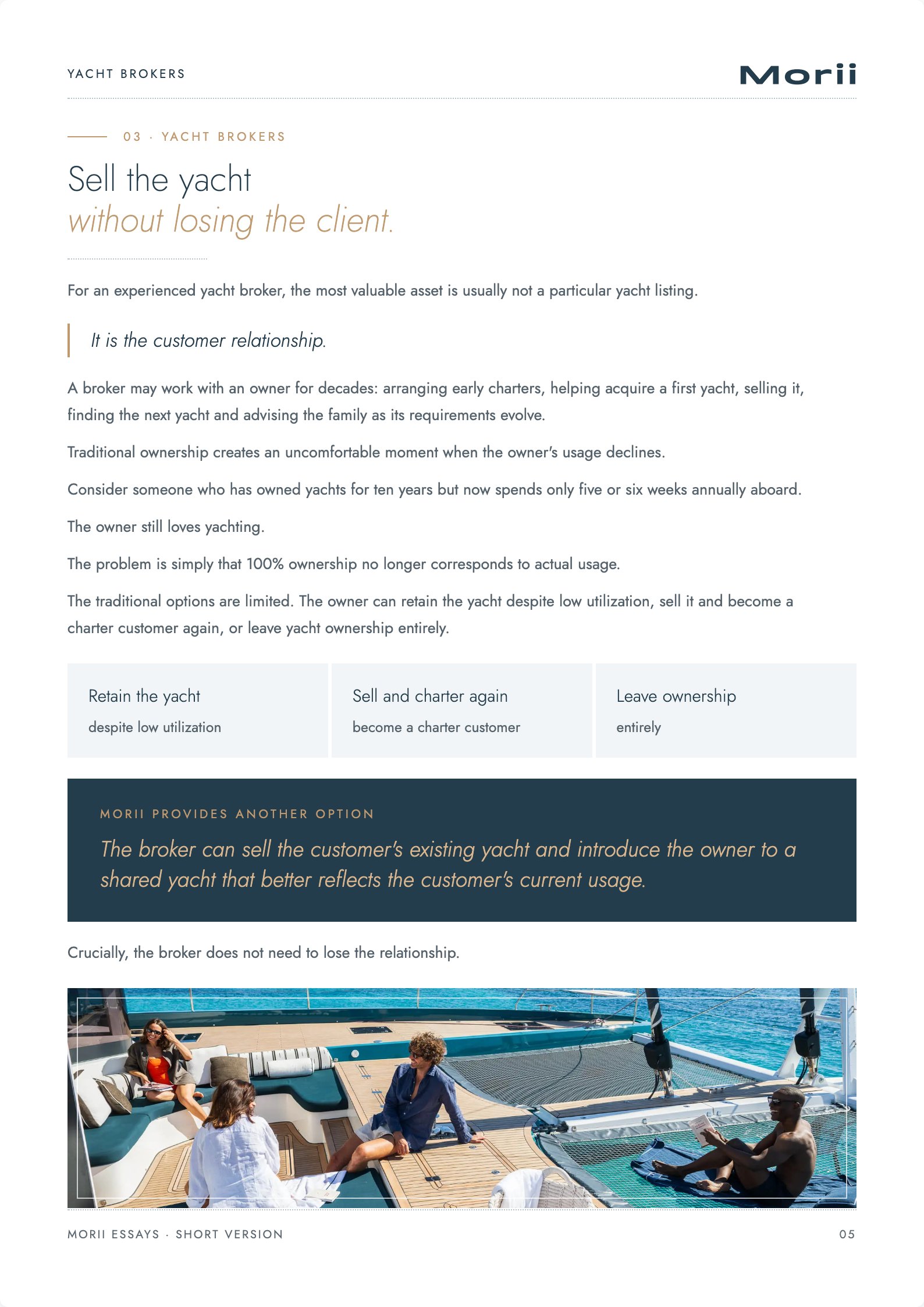 Morii Does Not Replace the Yacht Industry. It Expands Its Market, page 5