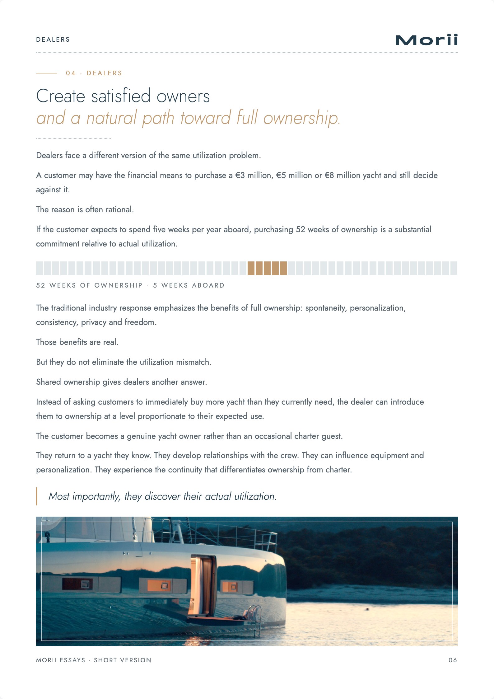 Morii Does Not Replace the Yacht Industry. It Expands Its Market, page 6