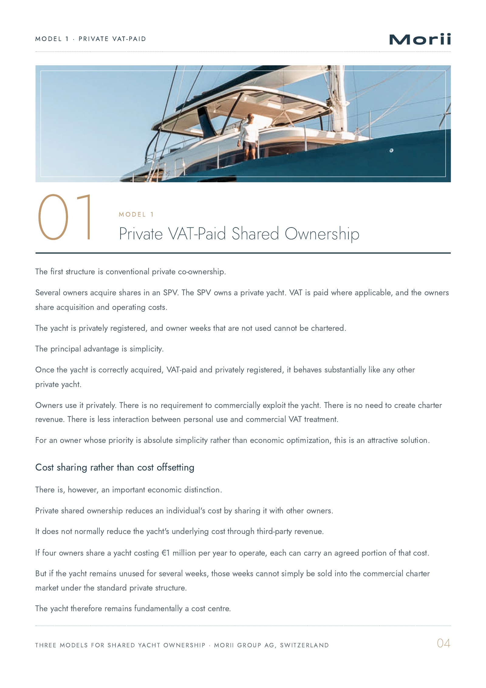 Three Models for Shared Yacht Ownership, page 4