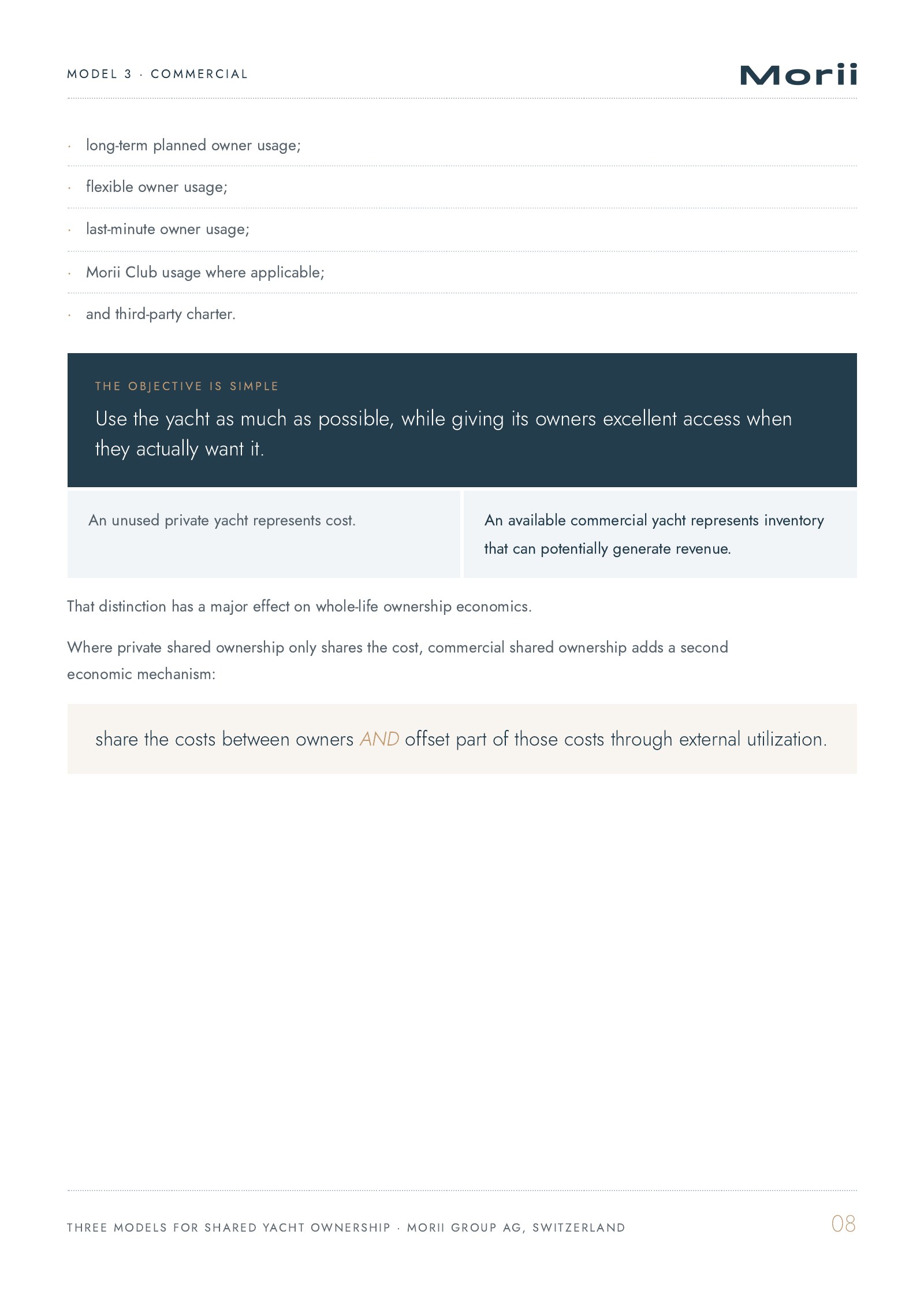 Three Models for Shared Yacht Ownership, page 8