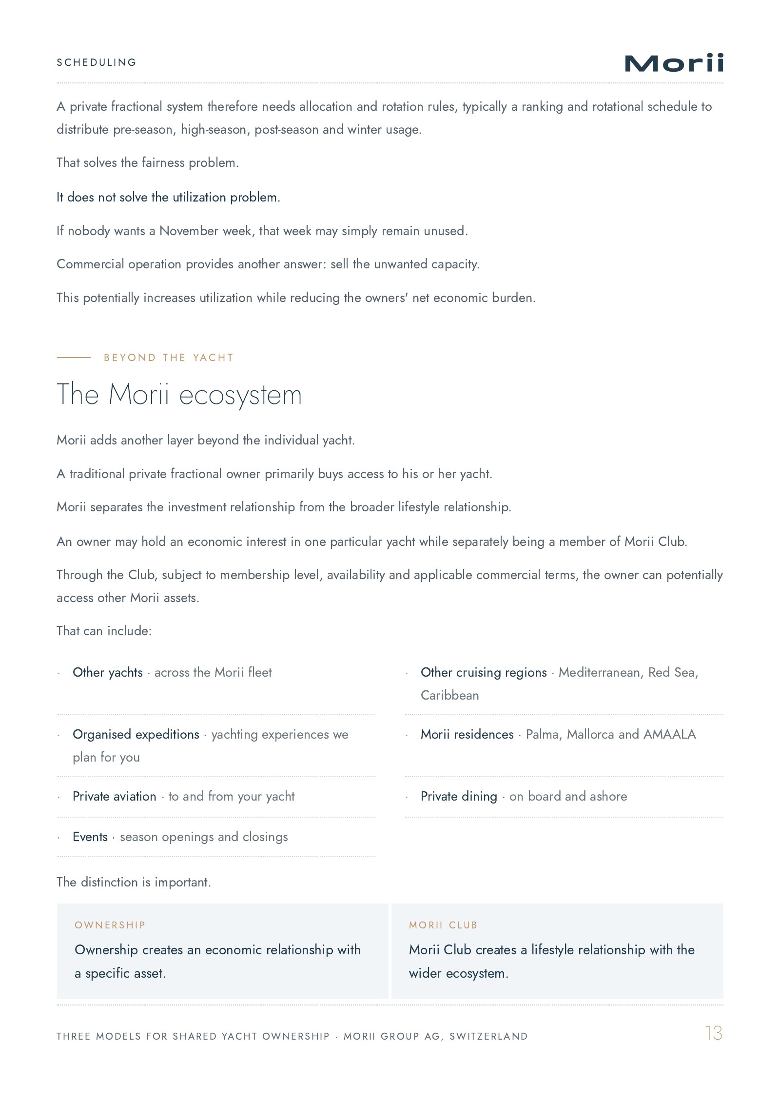 Three Models for Shared Yacht Ownership, page 13